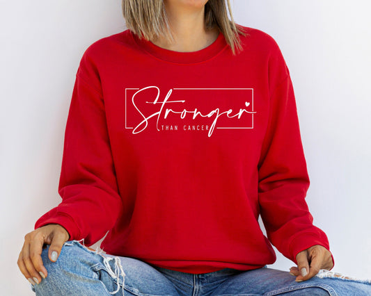 Stronger Than Cancer Sweatshirt, Breast Cancer Survivor Shirt, Cancer Warrior Hoodie, Motivational Shirt for Cancer Patients,Cancer Gift Tee