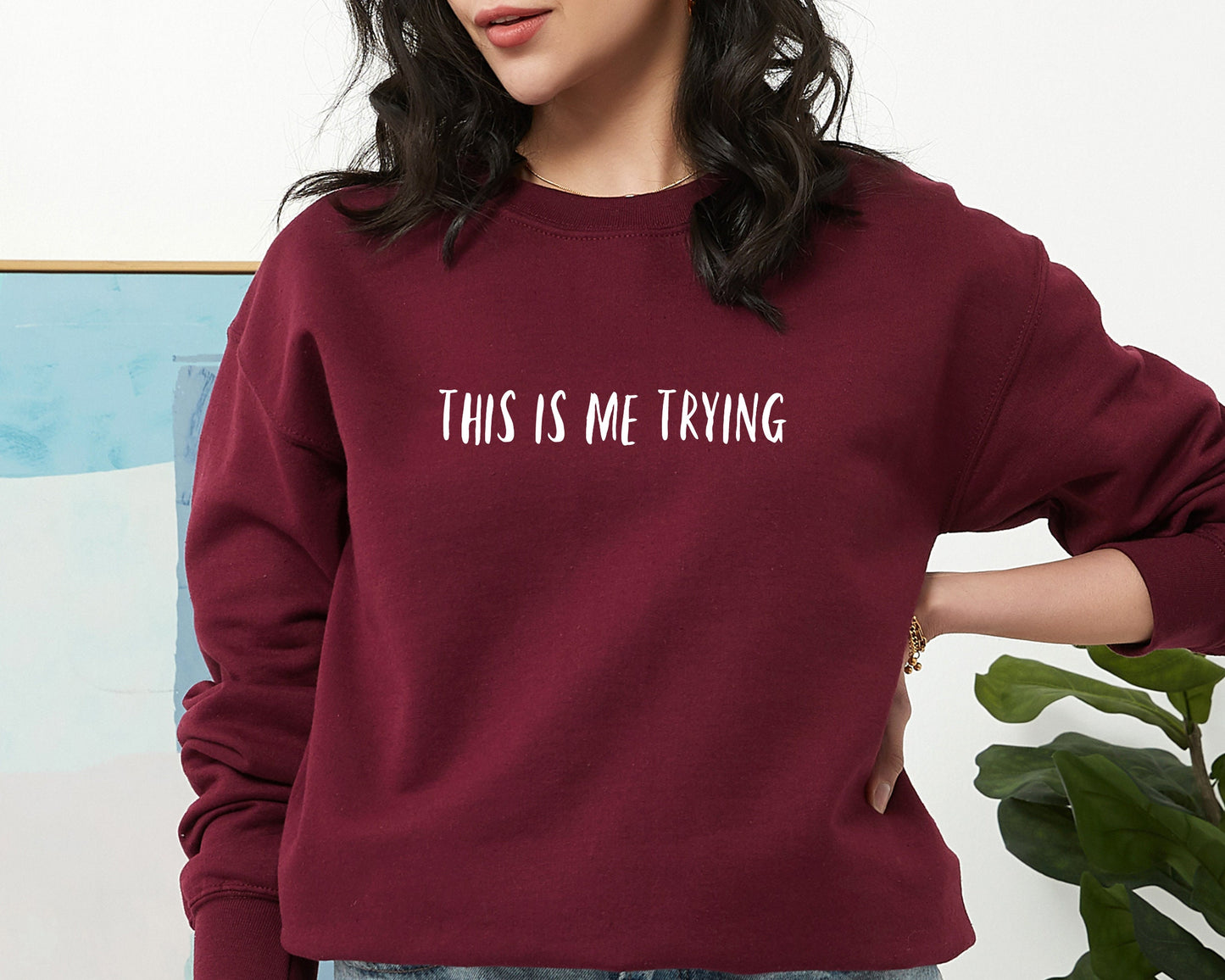 This Is Me Trying Shirt, Trying Shirt, Life Quote Shirt, Inspirational T-Shirt, Motivational Shirt, Therapy Shirt, Inspiring Quote T-Shirt