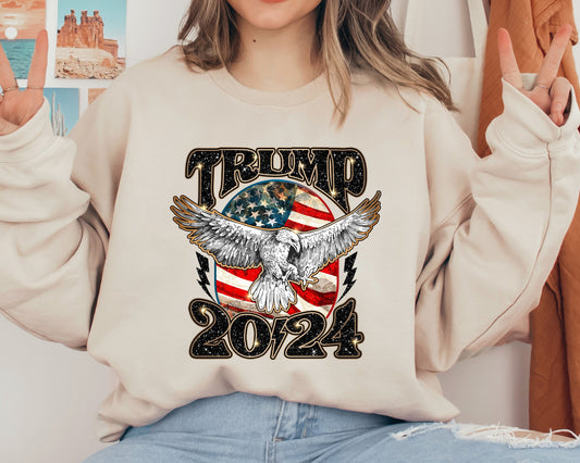Trump 2024 MAGA Distressed Unisex Sweatshirt,MAGA Sweatshirt,Donald Trump 2024, Republican Sweater, Republican Gift, Patriot Hoodie