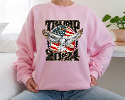 Trump 2024 MAGA Distressed Unisex Sweatshirt,MAGA Sweatshirt,Donald Trump 2024, Republican Sweater, Republican Gift, Patriot Hoodie