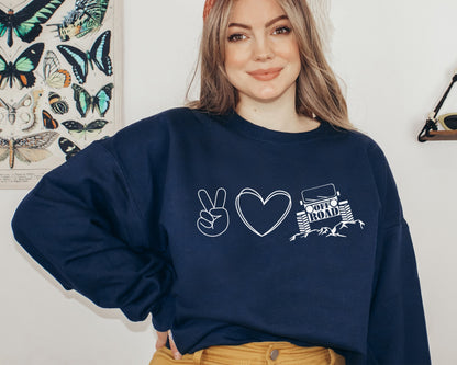 Peace Love Offroad Sweatshirt, American offroad sweatshirt, Offroad forest Sweater, offroad sweatshirt, ,Peace Love Hoodie, Love Sweatshirt