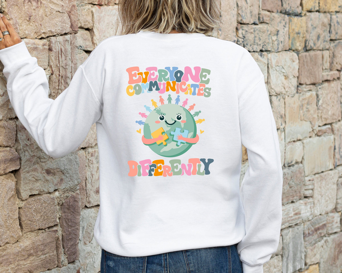 Special Education Teacher Sweatshirt, Sped Teacher Sweater, Everyone Communicates Differently Sweater, Behavior Analyst Sweatshirt