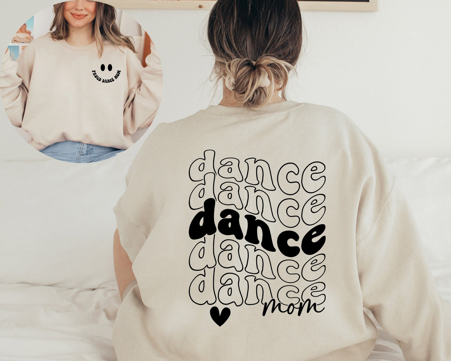 Retro Smiley Dance Mom Sweatshirt and Hoodie, Retro Dance Mama Shirt, Ballet Dance Hoodie, Dancer Mom Shirt, Dance Mom Life Shirt, Dance Mom