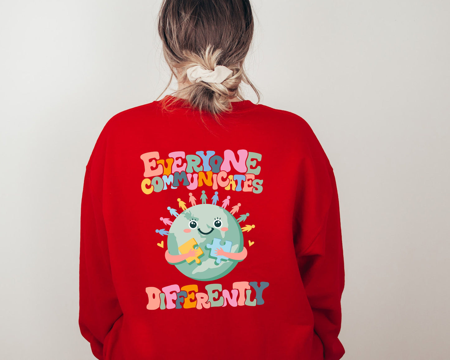 Special Education Teacher Sweatshirt, Sped Teacher Sweater, Everyone Communicates Differently Sweater, Behavior Analyst Sweatshirt
