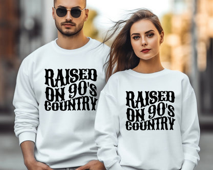 Raised on 90s Country Sweatshirt, Vintage 90s Country Sweatshirt, Western Hoodie, Country Music Concert Sweatshirt, Nashville Tennessee