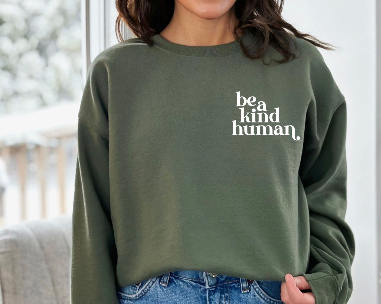 Pocket Be Kind Sweatshirt , Sweatshirt Be Kind T Shirt Inspirational Sweatshirt , Be Kind, Positive Quote Womens Unisex Sweatshirt