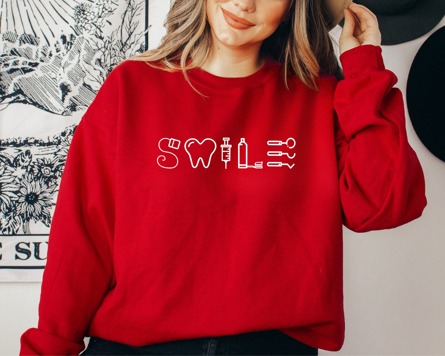 Dental Hoodies and Sweaters, Dental Assistant Sweatshirt, Dentist Long Sleeve Tee, Dental Gift, Dental Student Gift, Tooth Hooded