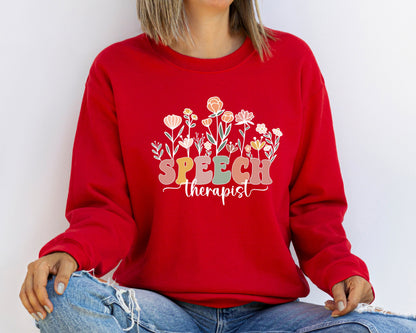 Speech Therapy Sweatshirt, Retro SLP Sweatshirt, Speech Pathologist Hoodie, Graduation Sweater, SLP Language Pathologist Gift,Sign Language