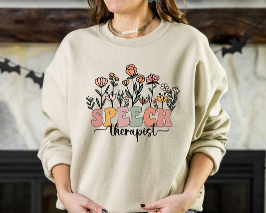 Speech Therapy Sweatshirt, Retro SLP Sweatshirt, Speech Pathologist Hoodie, Graduation Sweater, SLP Language Pathologist Gift,Sign Language