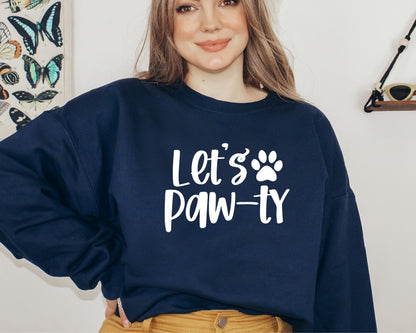 Let's Paw-ty Sweatshirt, Dog Birthday Sweater, Puppy Birthday, Puppy Pawty, Dog Invitation Hoodie, Dog Mom, Dog Dad, Gift for Birthday