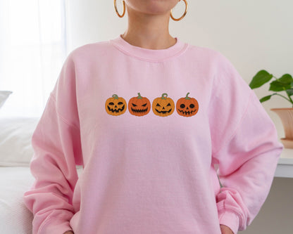 Pumpkin Sweatshirt, Pumpkin Sweater, Halloween Sweatshirt, Halloween Crewneck Sweatshirt, Halloween Sweater, Spooky Season, Fall Hoodie