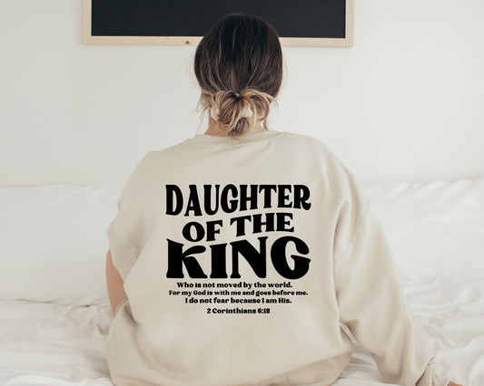 Daughter Of The King Sweater,Aesthetic Christian Sweatshirt, Women's Religious Hoodie,Bible Verse Sweatshirt, Christian Gifts, Church Hoodie