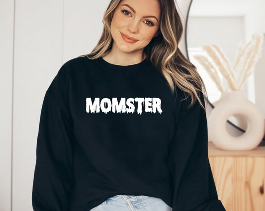 Momster Halloween Sweatshirt, Halloween Sweater, Halloween Shirts for Women, Halloween Crewneck, Momster Hoodie, Momster Halloween Sweater
