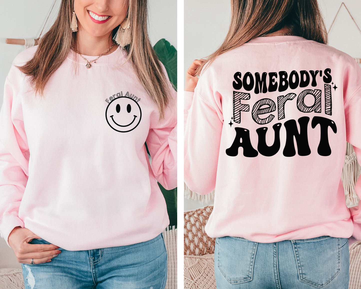Somebody's Feral Aunt Sweatshirt, Cool Aunt Hoodie, Feral Aunt Sweatshirt, Aunts Birthday Gift, Sister Gifts, Auntie Sweatshirt, Aunts Gift