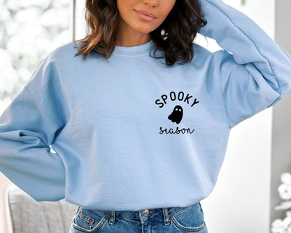 Spooky Season Sweatshirt, Halloween Ghost Crewneck Sweatshirt, PSL Pumpkin Fall, Spooky Season Hoodie, Halloween Sweatshirt