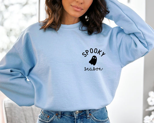 Spooky Season Sweatshirt, Halloween Ghost Crewneck Sweatshirt, PSL Pumpkin Fall, Spooky Season Hoodie, Halloween Sweatshirt