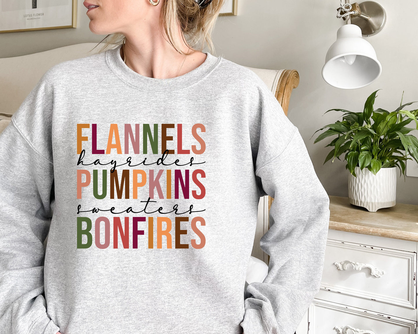 Pumpkin Patch Sweatshirt, Fall Sweatshirt for Women, Flannel Pumpkin Sweater, Fall Crewneck, Cute Autumn Sweatshirt, Pumpkin Hoodie