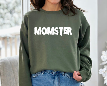 Momster Halloween Sweatshirt, Halloween Sweater, Halloween Shirts for Women, Halloween Crewneck, Momster Hoodie, Momster Halloween Sweater