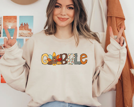 Gobble Gobble Sweatshirt, Thanksgiving Sweater, Thanksgiving Outfit, Thanksgiving Bodysuit, Thanksgiving Hoodie, Turkey Day Outfits