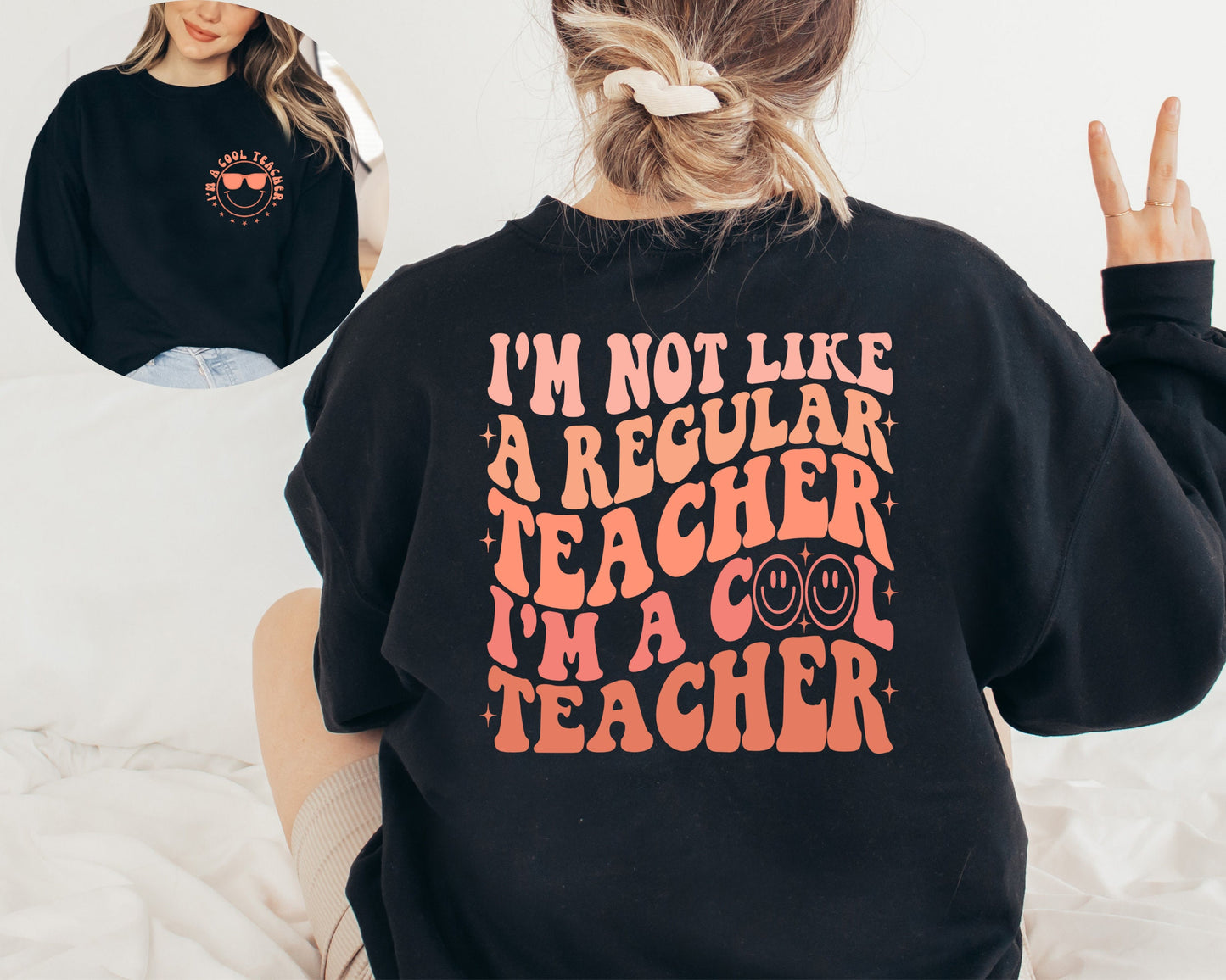 Cool Teacher Club Sweatshirt, I'm a Cool Teacher Hoodie, Custom Teacher Sweater, Teacher Appreciation Gift, Teachers Day, Teacher Gifts