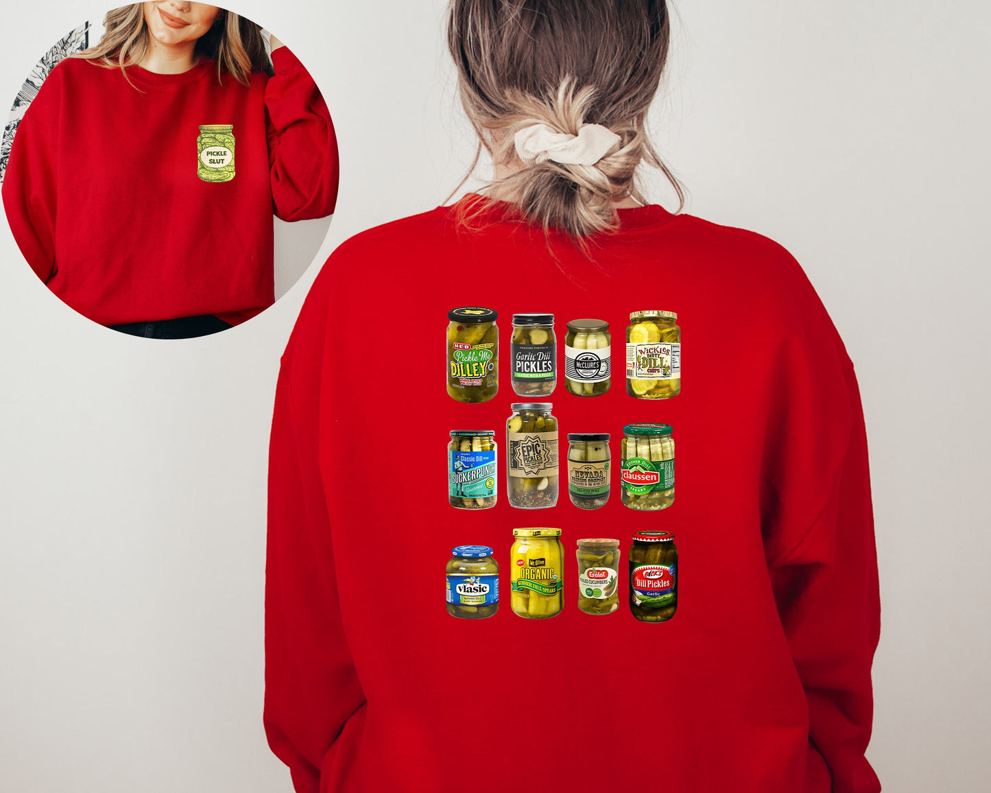 Vintage Canned Pickles Sweatshirt, Canning Season Sweatshirt, Pickle Lovers Sweater, Homemade Pickles Sweater,Pickle Jar Crewneck Hoodie
