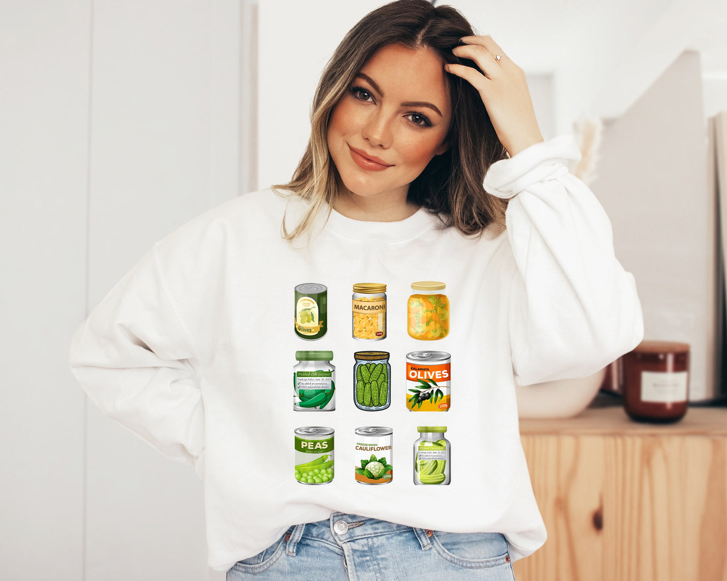 Vintage Canned Pickles Sweatshirt, Canning Season Sweatshirt, Pickle Lovers Sweater, Homemade Pickles Sweater,Pickle Jar Crewneck Sweatshirt