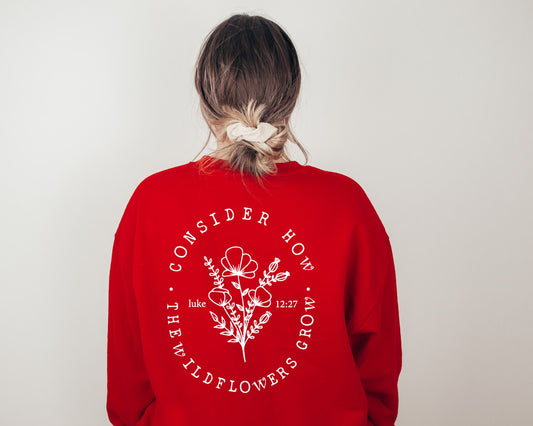 Christian Wildflower Sweatshirt, Faith Based Sweater, Long Sleeve Church Gift For Women, Motivational Gift Hoodie, Bible Verse Hoodies