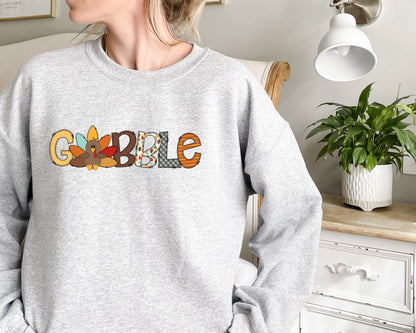 Gobble Gobble Sweatshirt, Thanksgiving Sweater, Thanksgiving Outfit, Thanksgiving Bodysuit, Thanksgiving Hoodie, Turkey Day Outfits