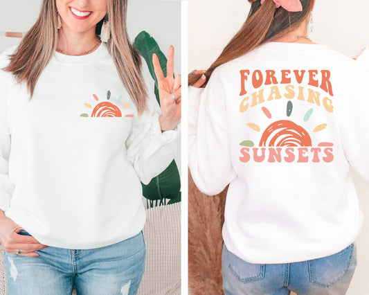 Retro Sunsets Sweatshirt, Summer Sweater, Vacation Hoodie, Beach Sweater, Summer Vacation Hoodie, Summer Outfit Sweatshirt