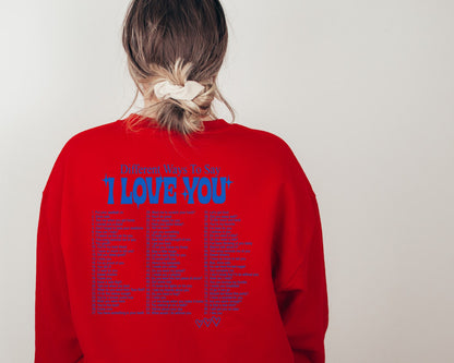 Different Ways Say I Love You Sweatshirt, Aesthetic Hoodie, Love You Hoodie, Beach Hoodie, Positivity Sweatshirt,Love You Sweater