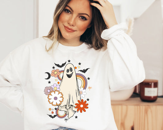Vintage Halloween Sweatshirt, Ghost Halloween Hoodie for Women and Man, Fall Hoodie, Halloween Sweater, Ghost Sweatshirt, Spooky Sweater