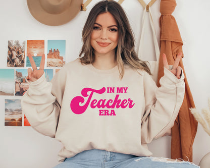 In My Teacher Era Sweatshirt, Teacher Hoodie, Back to School Sweater, 2nd Grade Teacher Hoodie, First 3rd 4th Teacher Sweater, Teaching Era
