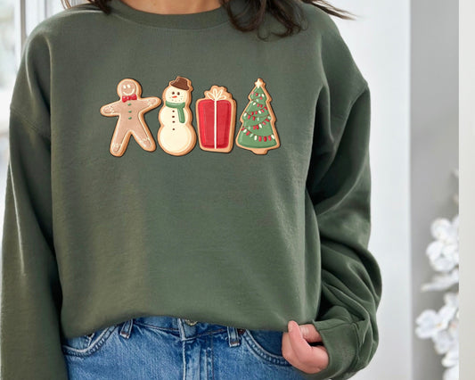 Gingerbread Cookies Sweatshirt, Christmas Shirt, Christmas Matching Sweatshirt, Family Hoodie, Christmas Sweater, Xmas Shirt, Christmas Gift