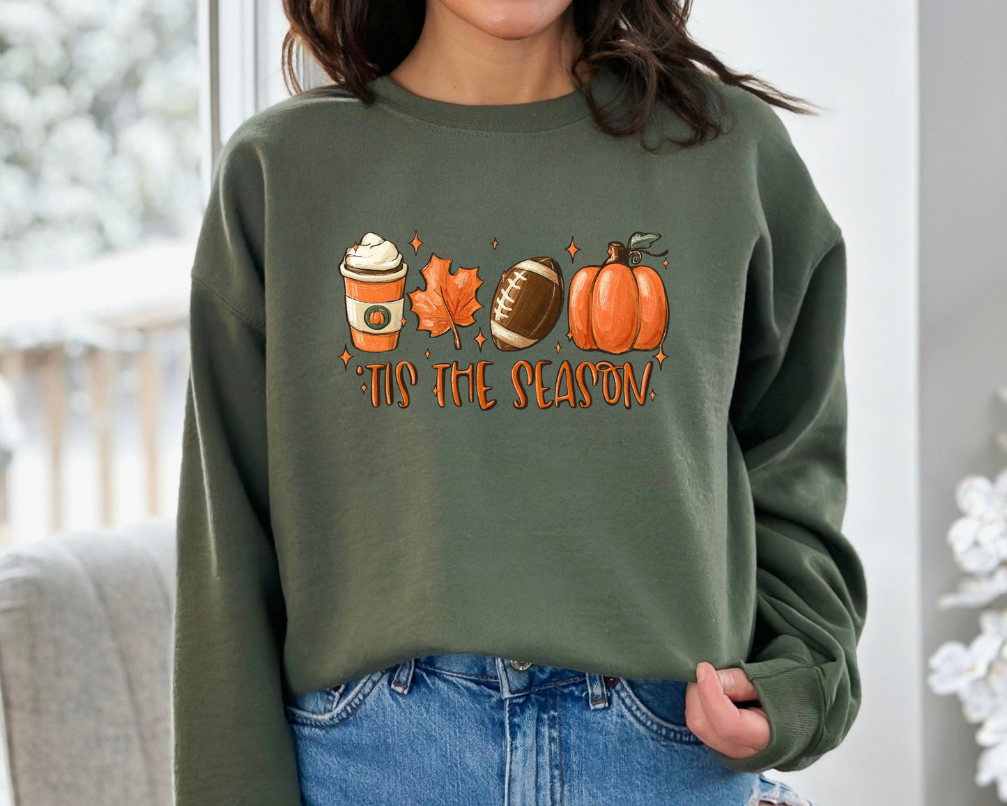 Tis The Season Sweatshirt, Fall Coffee Hoodie, Hot Coffee Sweater, Coffee Lovers Sweatshirt , Pumpkin Latte Drink, Pumpkin Spice Sweater