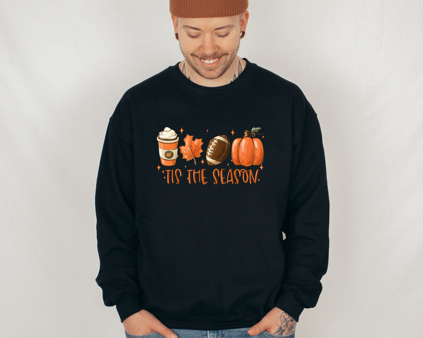 Tis The Season Sweatshirt, Fall Coffee Hoodie, Hot Coffee Sweater, Coffee Lovers Sweatshirt , Pumpkin Latte Drink, Pumpkin Spice Sweater