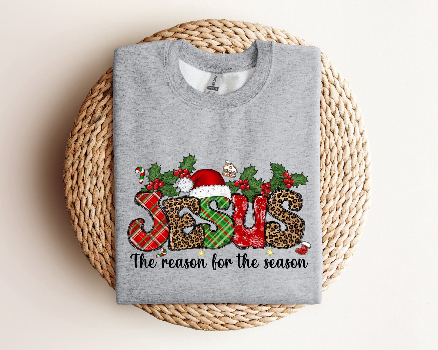 Jesus Is The Reason For The Season Sweatshirt, Christmas Christian Gift, Christmas Jesus Sweater, Religious Christian Christmas Faith Hoodie