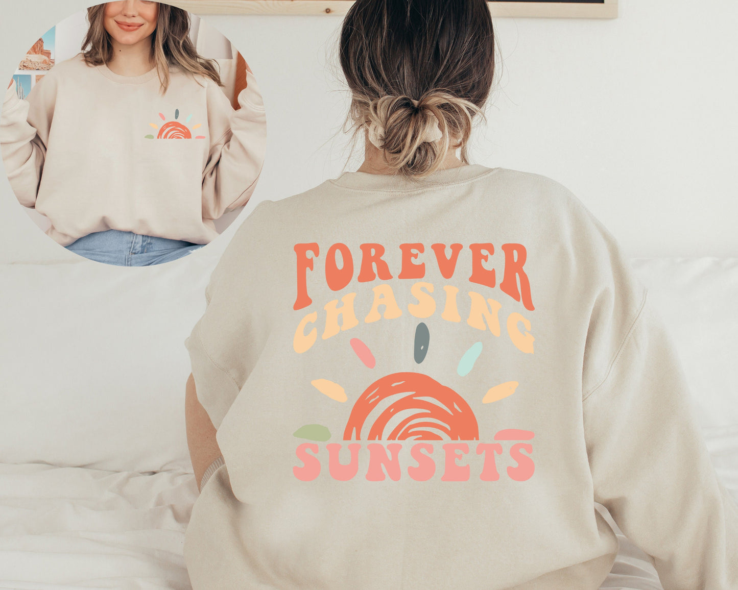 Retro Sunsets Sweatshirt, Summer Sweater, Vacation Hoodie, Beach Sweater, Summer Vacation Hoodie, Summer Outfit Sweatshirt