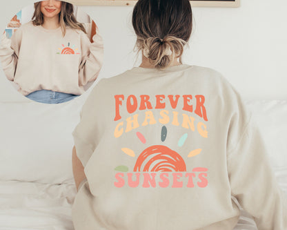 Retro Sunsets Sweatshirt, Summer Sweater, Vacation Hoodie, Beach Sweater, Summer Vacation Hoodie, Summer Outfit Sweatshirt