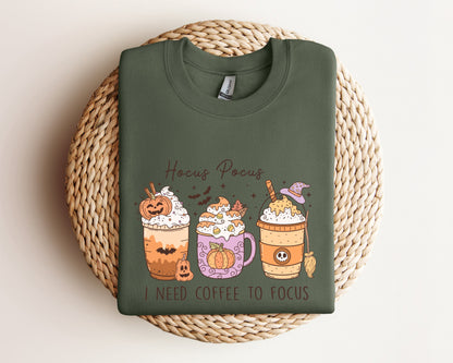 Hocus Pocus Sweatshirt, Halloween Coffee Sweatshirt, Spooky Season Sweatshirt, Funny Halloween Sweater,Spooky Season Hoodie,Halloween Hoodie