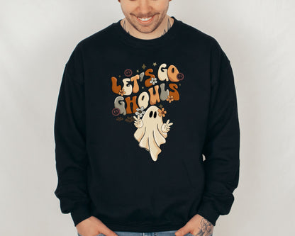 Lets Go Ghouls Sweatshirt, Vintage Halloween Sweater, Ghost Sweatshirt, Fall Sweater, Vintage Ghost Hoodie, Halloween Crewneck, Ghost Hoodie