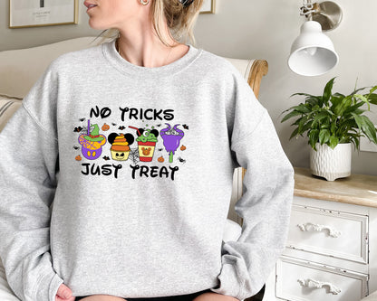 Halloween No Trick Just Treat Sweatshirt, Trick or Treat Sweatshirt, Halloween Hoodie, Halloween Sweater, Funny Halloween Sweater