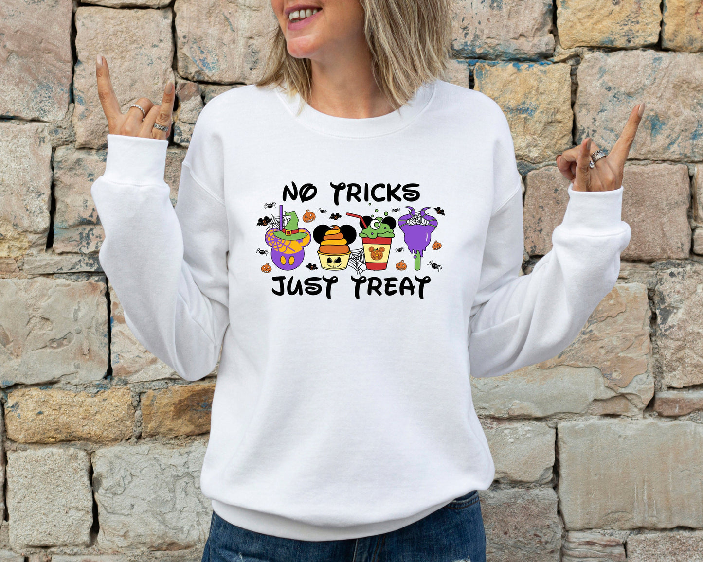 Halloween No Trick Just Treat Sweatshirt, Trick or Treat Sweatshirt, Halloween Hoodie, Halloween Sweater, Funny Halloween Sweater
