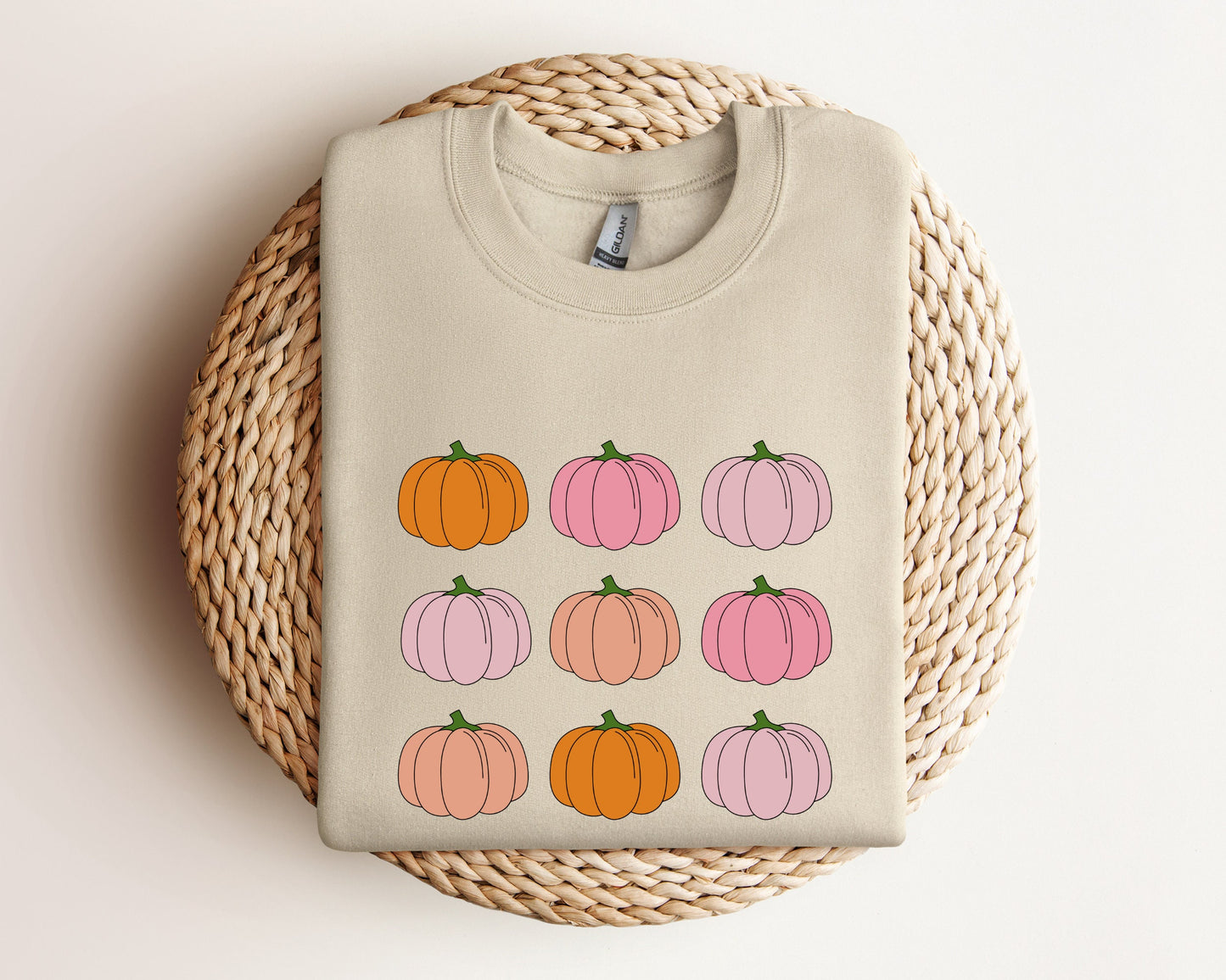 Pink Pumpkin Sweatshirt, Pumpkin Patch Hoodie, Halloween Sweatshirt, Fall Sweatshirt for Women, Retro Halloween Sweater, Pumpkin Sweatshirt