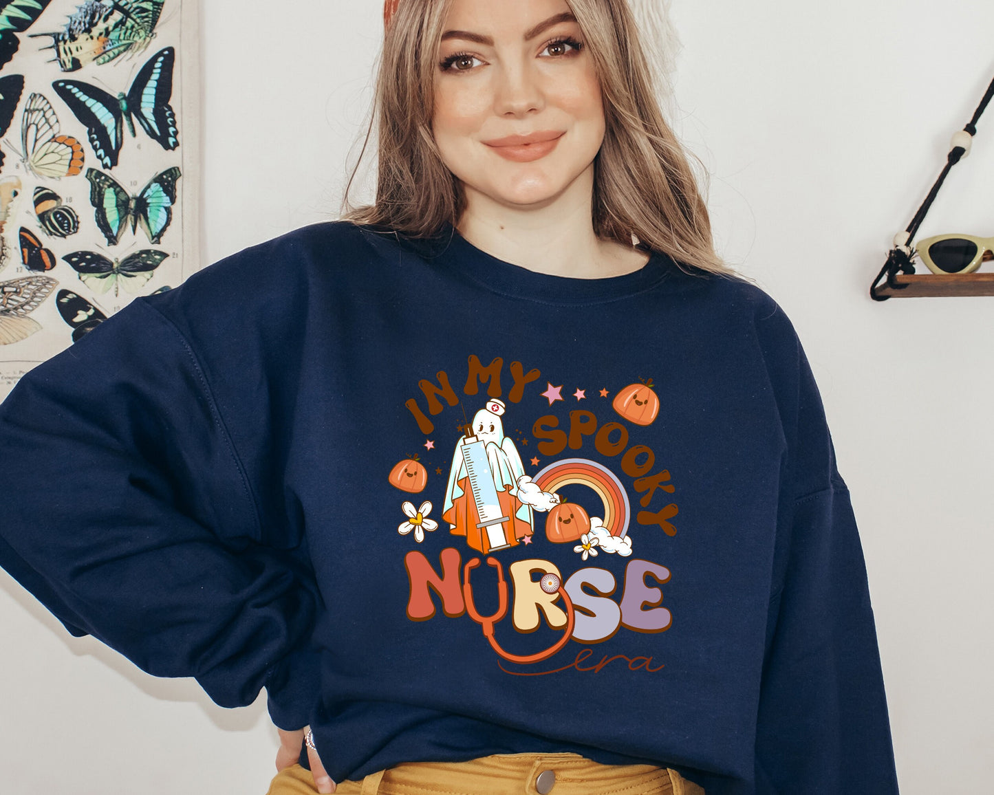 Spooky Nicu Nurse Halloween Ghost Sweatshirt, Spooky Nurse Hoodie, Spooky Halloween Nurse Life Hoodie, In My Spooky Nurse Era Sweatshirt