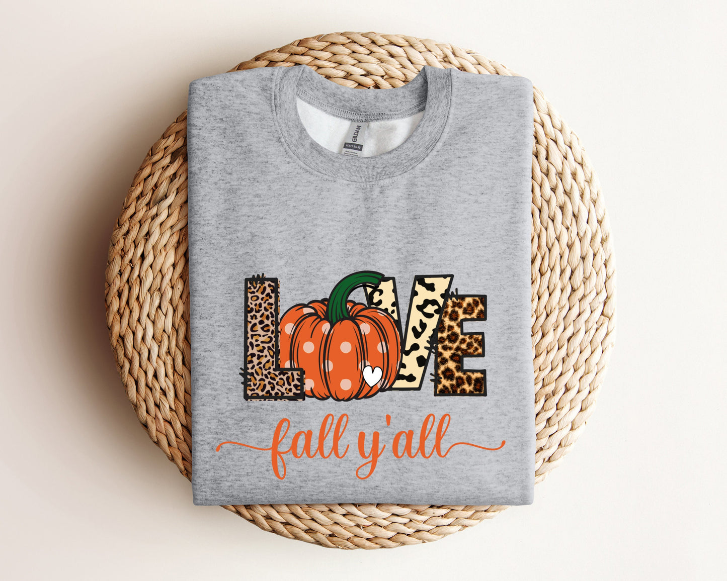 Love Fall Y'All Sweatshirt, Leopard Print Fall Sweater,Hello Pumpkin, Fall Vibes, Peace Love Thanksgiving Sweater,Family Thanksgiving Hoodie