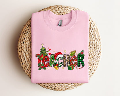 Christmas Teacher Sweatshirt, Christmas Teacher Hoodie, Teachers Day Sweater, Teachers Life Hoodie, Teacher Sweater, Christmas Sweatshirt