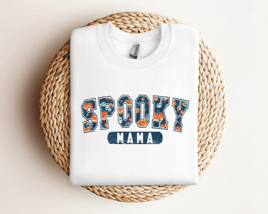 Spooky Mama Sweatshirt, Halloween Sweater For Mom, Halloween Hoodie, Spooky Halloween Sweater, Halloween Mama Shirt, Spooky Season Crewneck