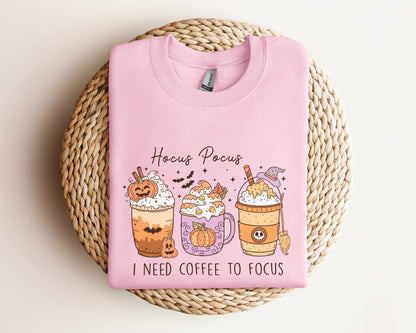 Hocus Pocus Sweatshirt, Halloween Coffee Sweatshirt, Spooky Season Sweatshirt, Funny Halloween Sweater,Spooky Season Hoodie,Halloween Hoodie