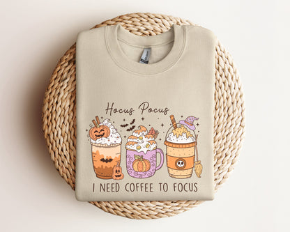 Hocus Pocus Sweatshirt, Halloween Coffee Sweatshirt, Spooky Season Sweatshirt, Funny Halloween Sweater,Spooky Season Hoodie,Halloween Hoodie