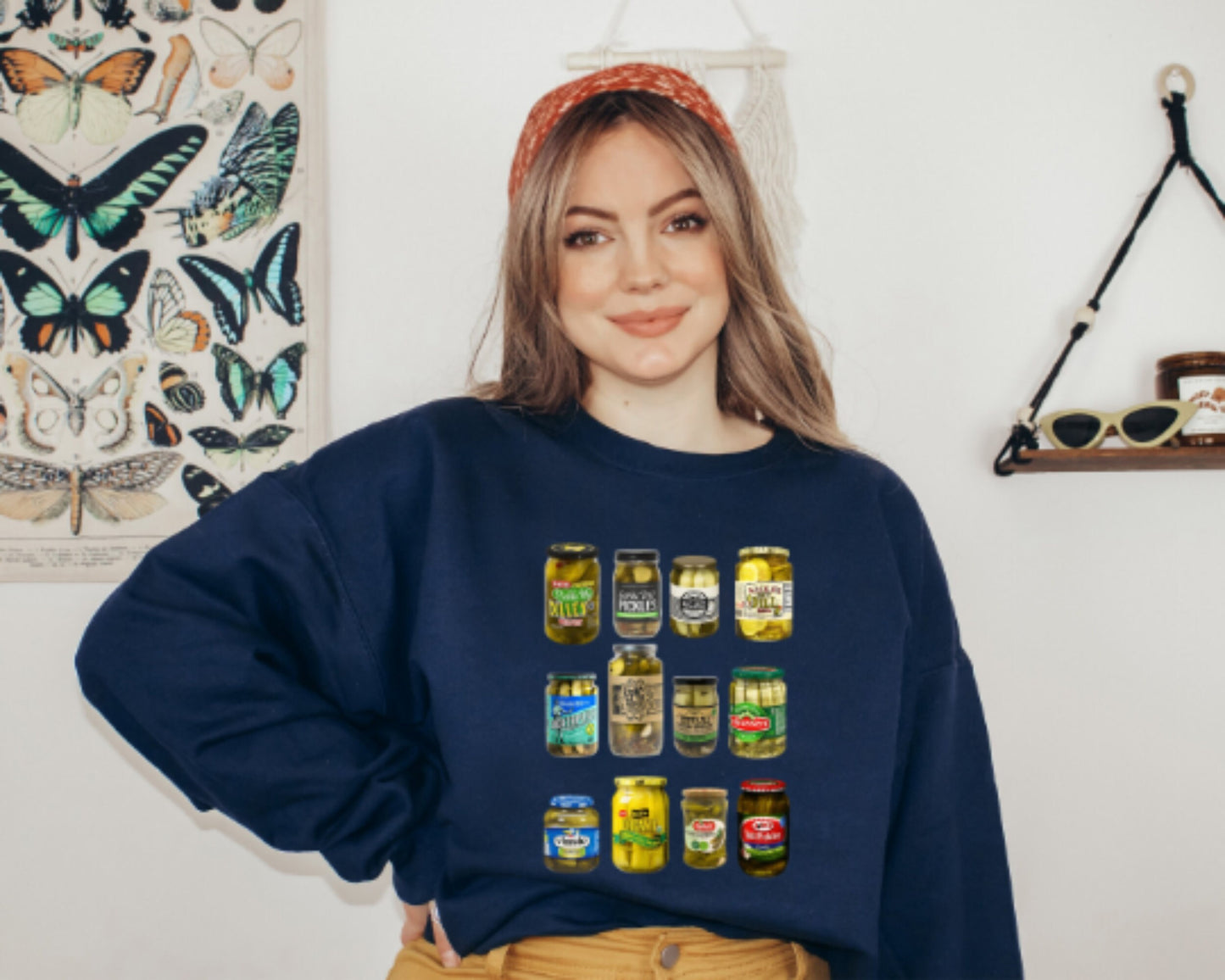 Vintage Canned Pickles Sweatshirt, Canning Season Sweatshirt, Pickle Lovers Sweater, Homemade Pickles Sweater,Pickle Jar Crewneck Hoodie